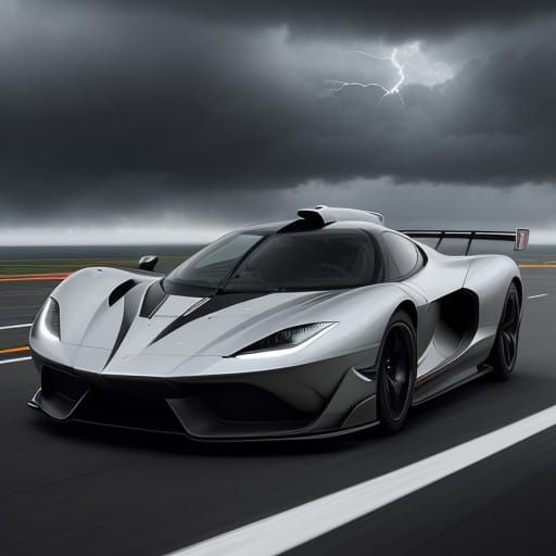 Futuristic Supercar Fighter Jet Hybrid Concept Art