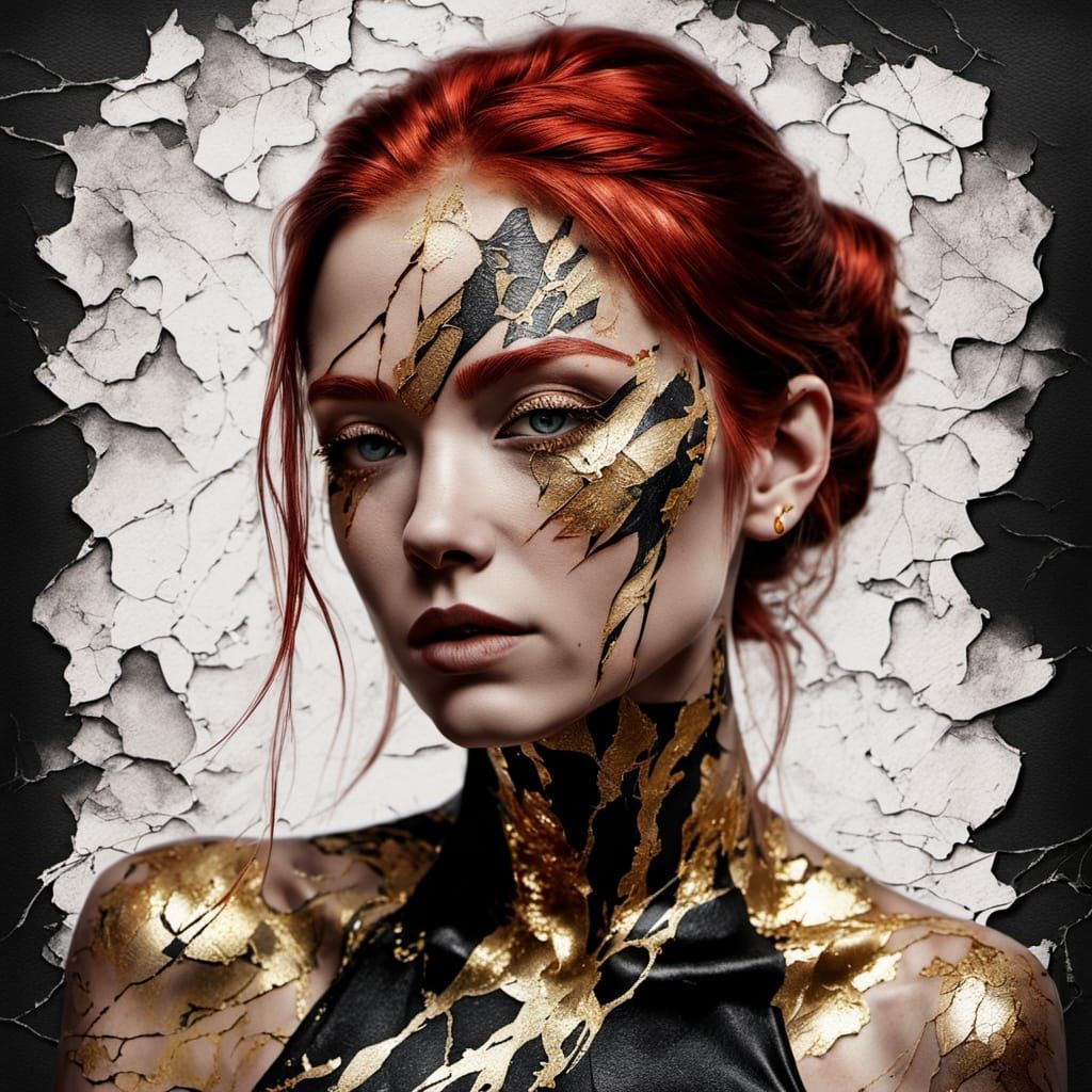 Woman's Scars Transformed into Gold Kintsugi Tattoos