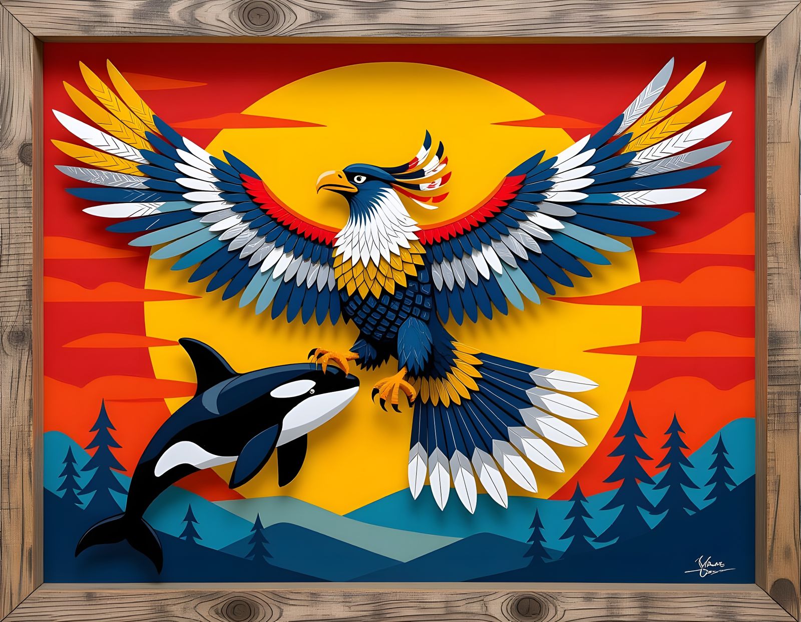 Popsicle Stick Thunderbird Captures Orca