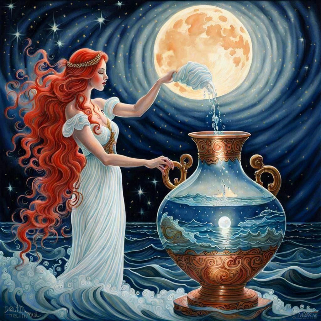 Water Droplets in Gouache Impressionist Style