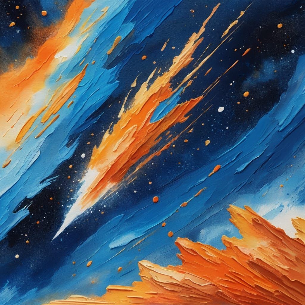 Comet Apian in Gouache Style