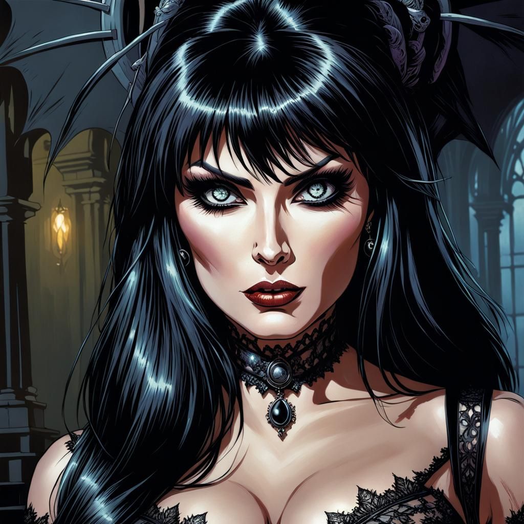Elvira pin-up comic
