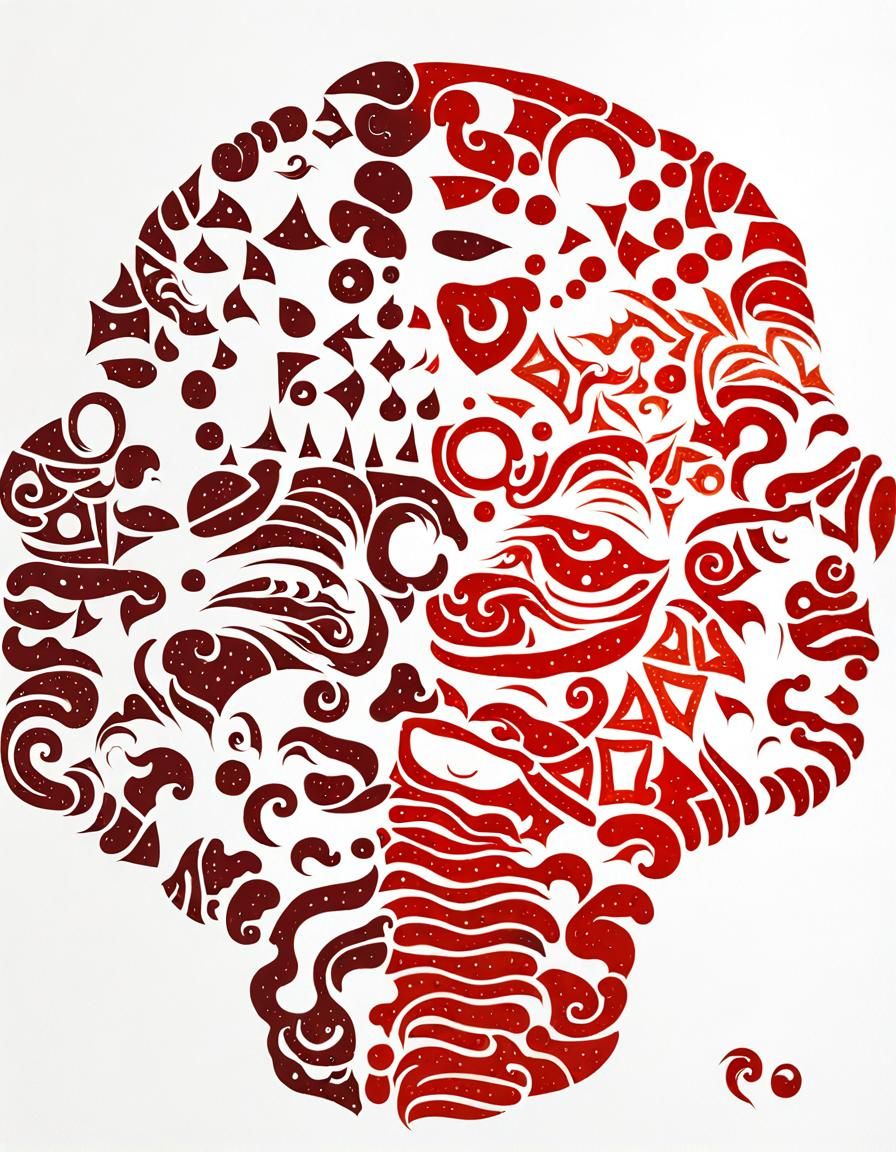 Janus Face: Duality and Balance in Symbolic Art