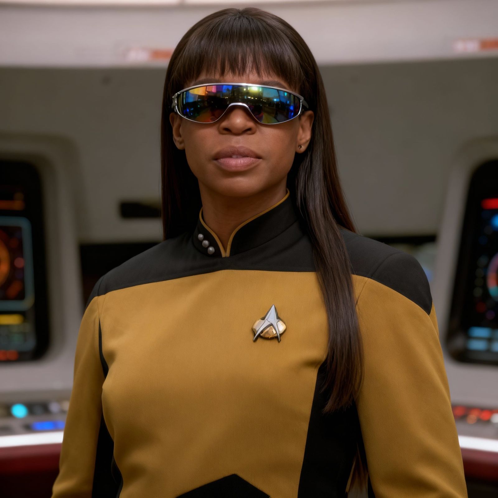 Genderbent Geordi La Forge as Lieutenant Commander in Star T...
