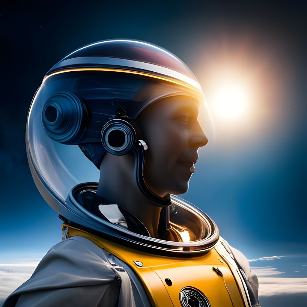 Celestial Being in Void Sky: 16k Resolution