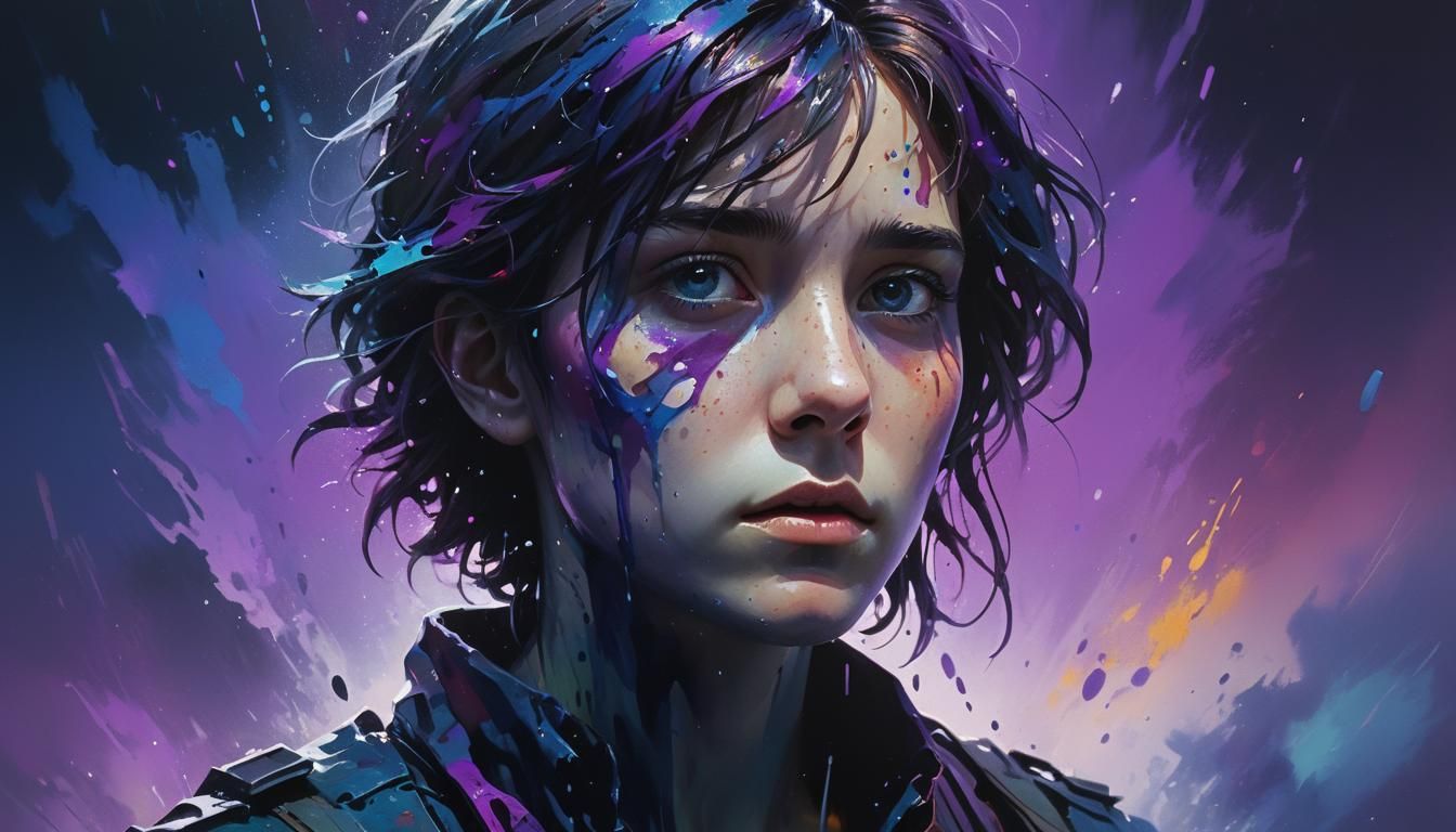 Eerie Figure in Dark Environment, Digital Concept Art