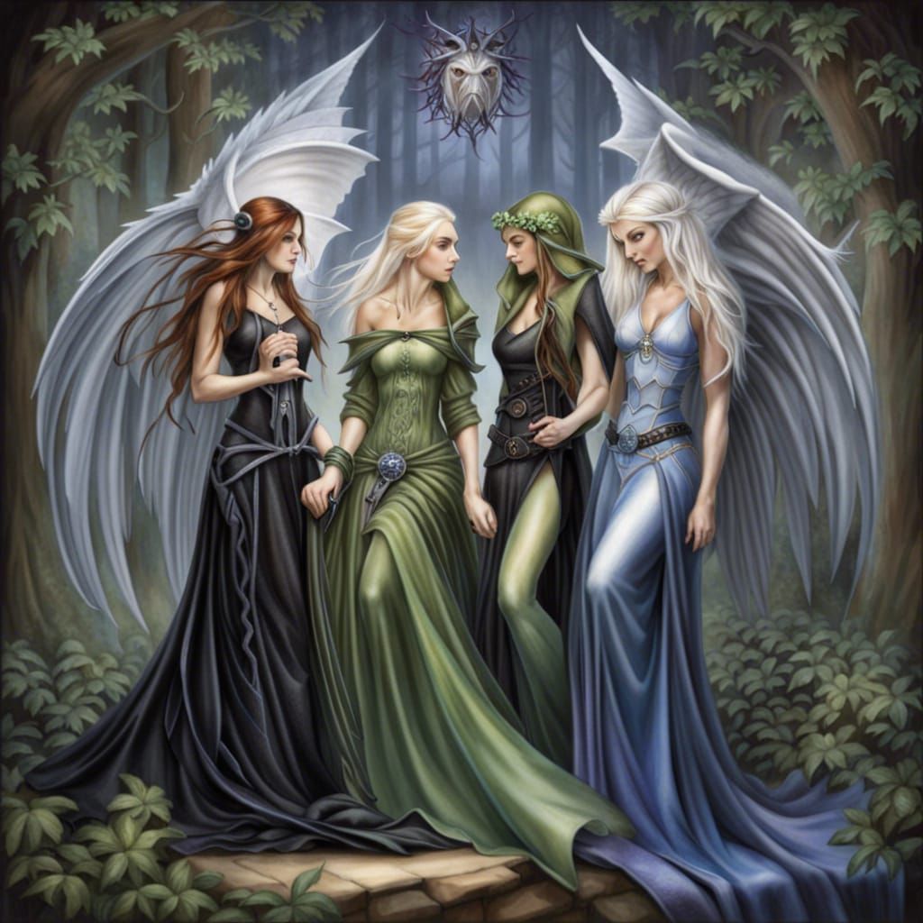 Ethereal Fantasy Portrait in Mixed Artistic Styles