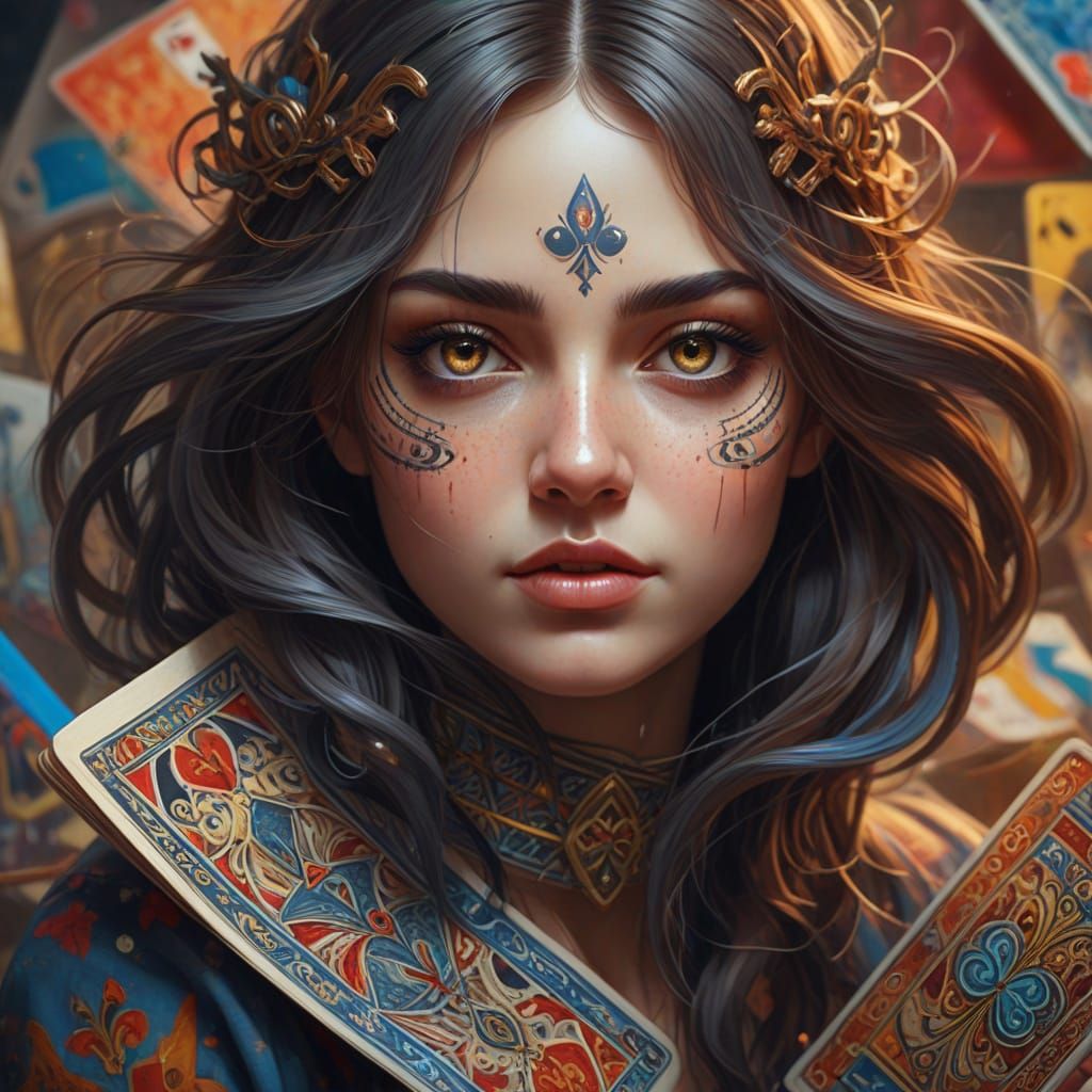 Faces Emerge from Chaotic Deck of Cards