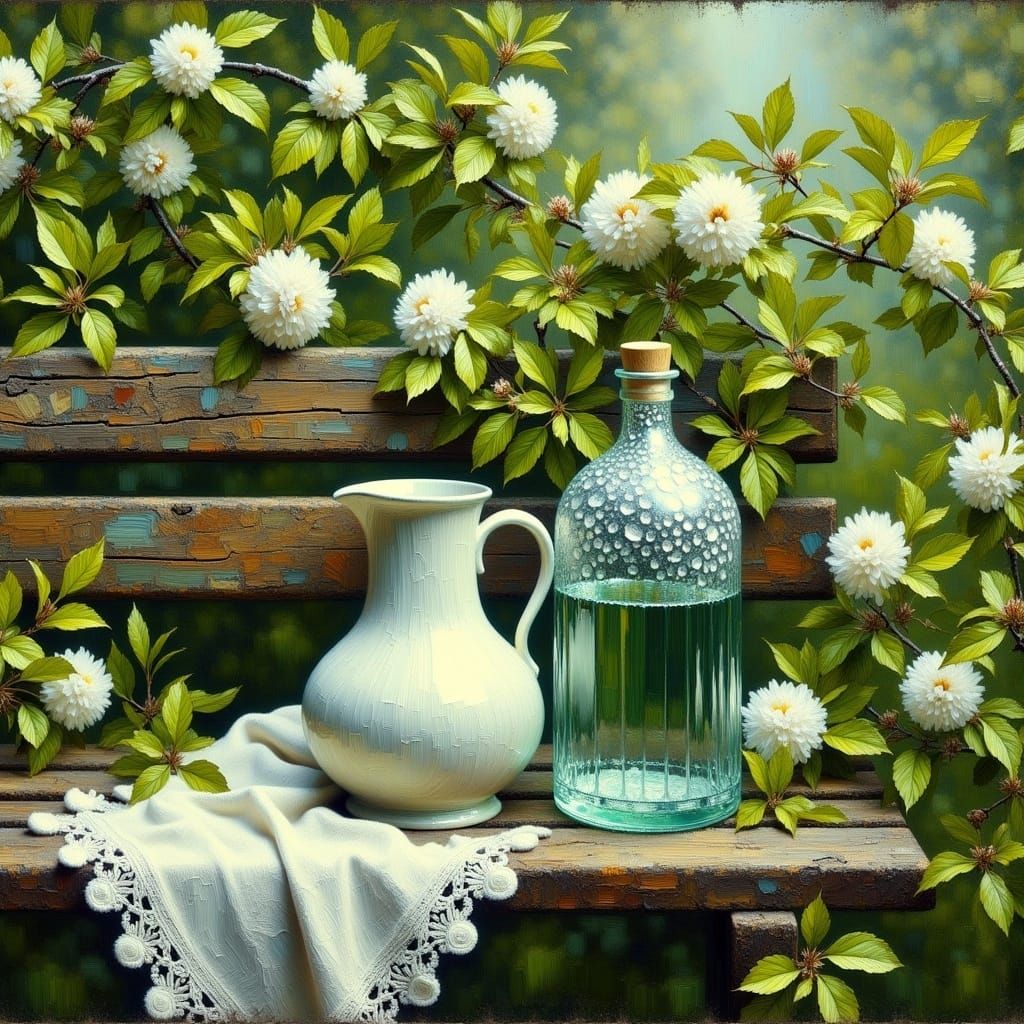 Antique Jug Still Life in Impressionist Style