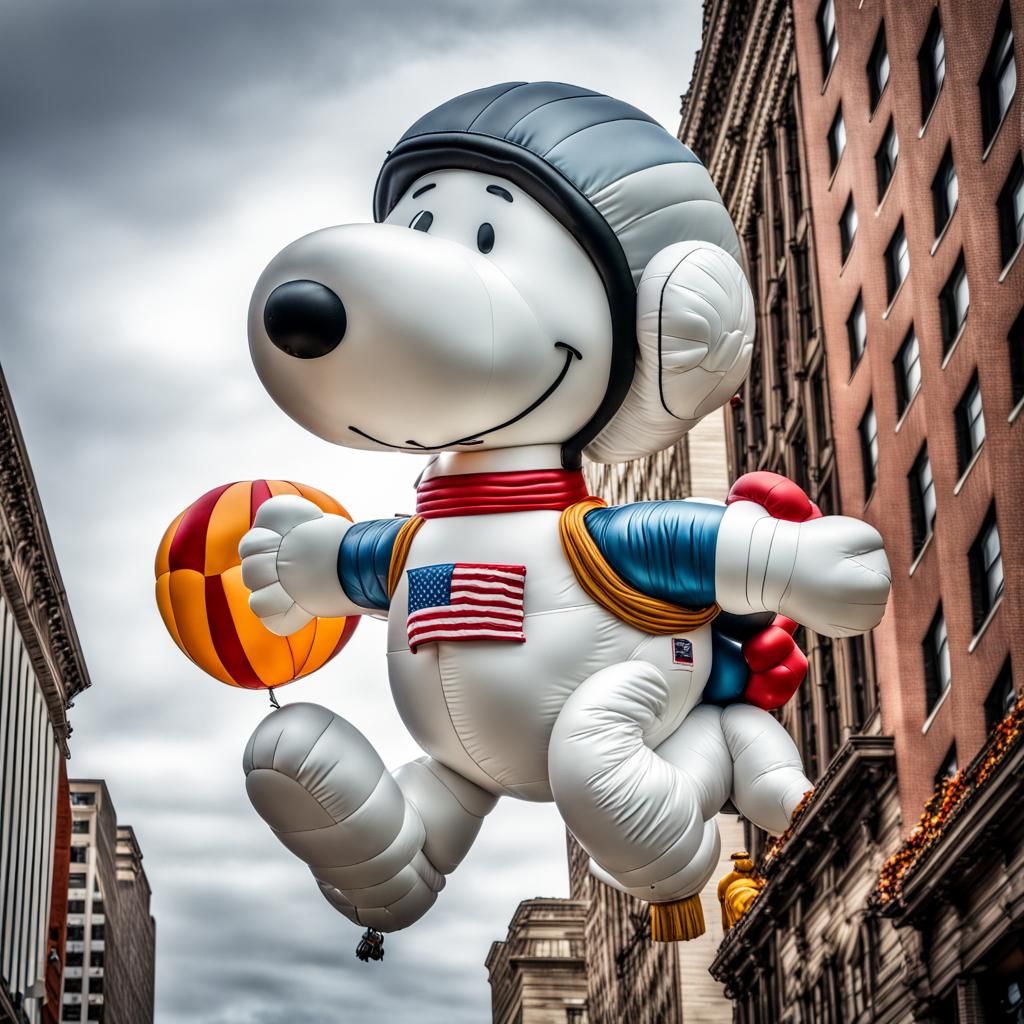 Astronaut Snoopy Balloon in Thanksgiving Day Parade