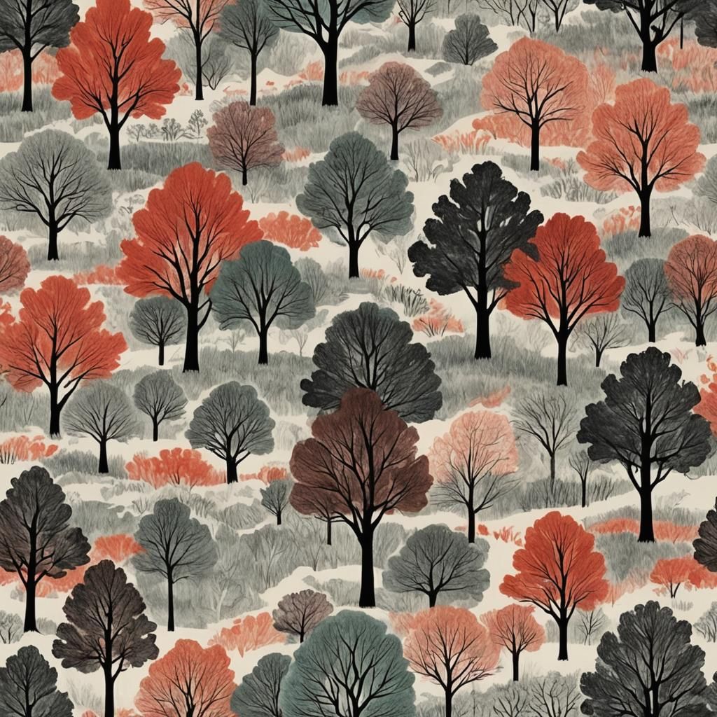 Surreal Childlike Landscape in Rayograph Style