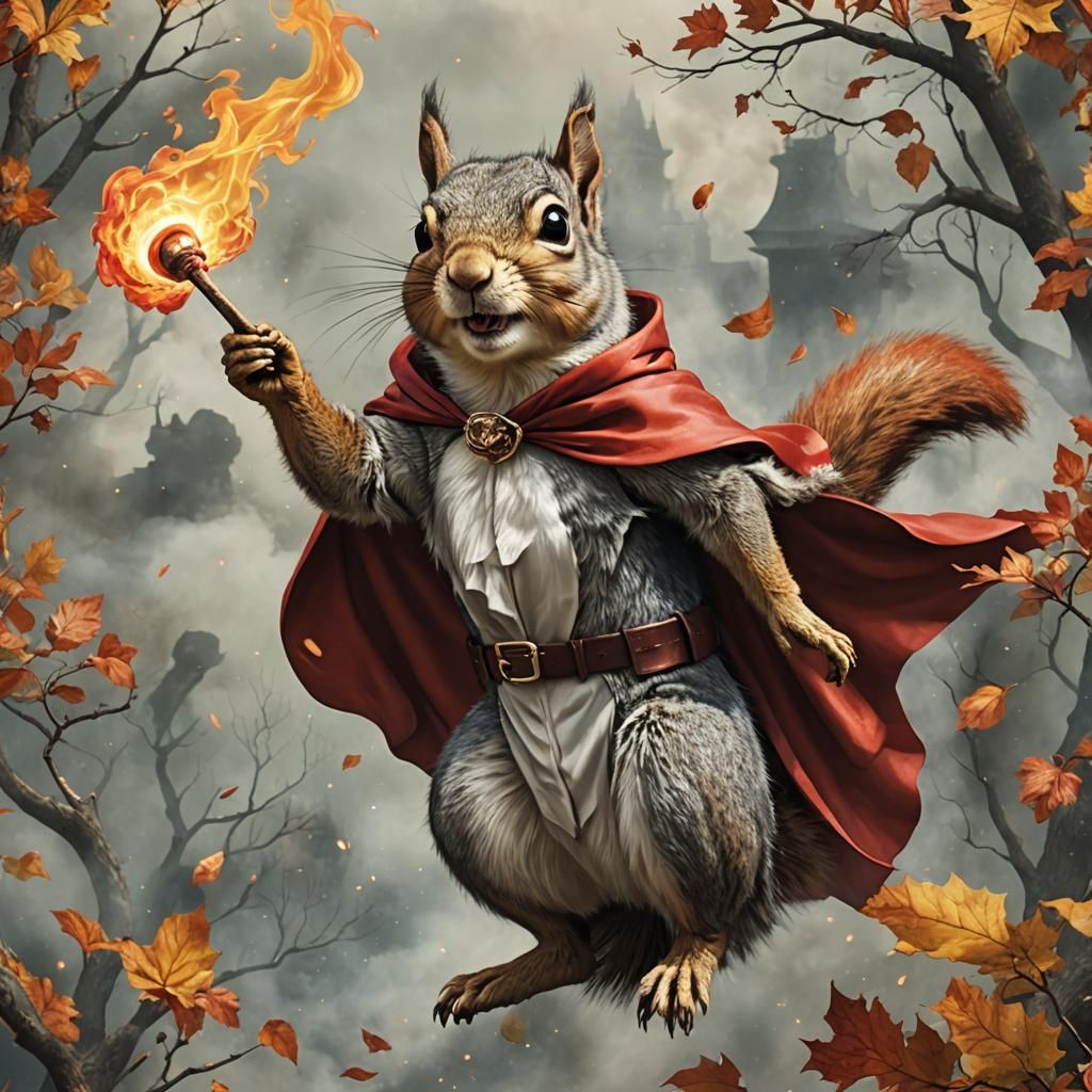Fire-Breathing Squirrel Superhero