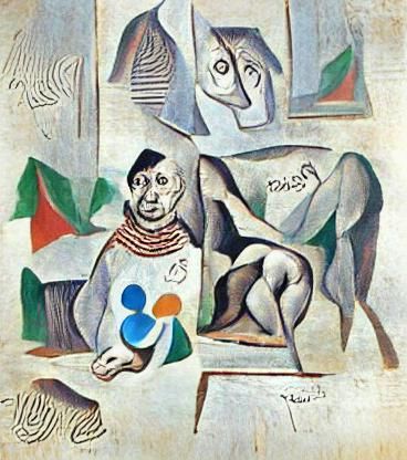 Abstract Portrait in Cubist Style