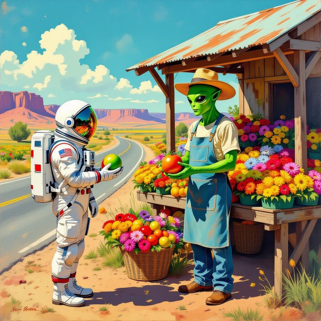 Martian Farmstand in Americana Style