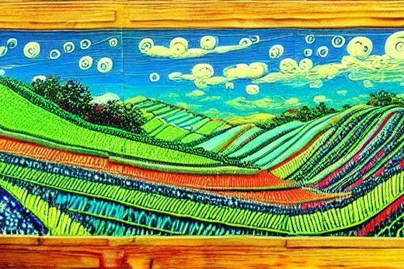 Terraced rice field