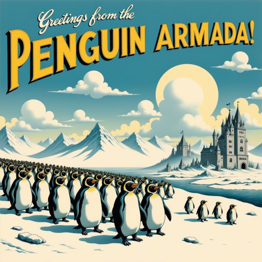 Greetings from the Penguin Armada's Winter Wonderland