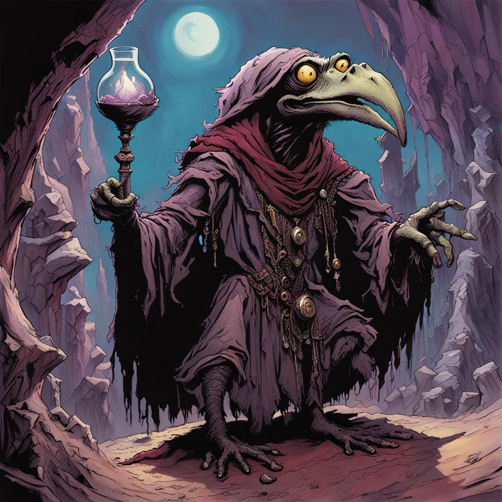 Skeksis Absorbing Dark Crystal Energy