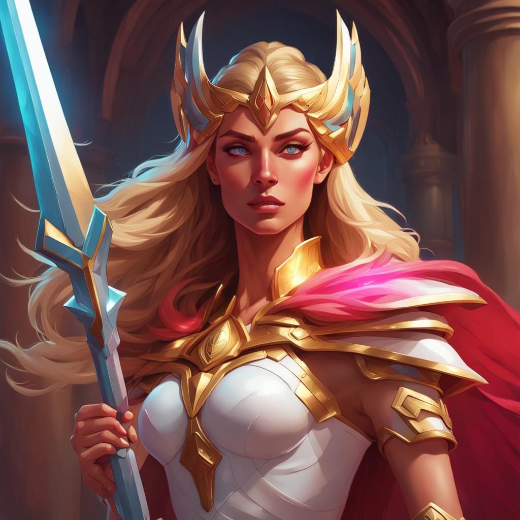 She-ra with her sword in her hand