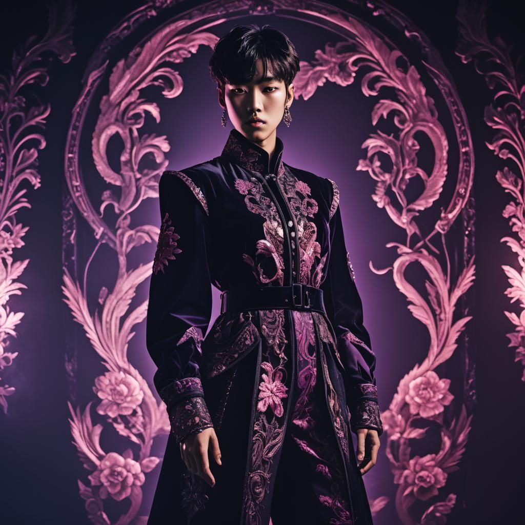 K-Pop Idol Posing in High-Fashion Editorial