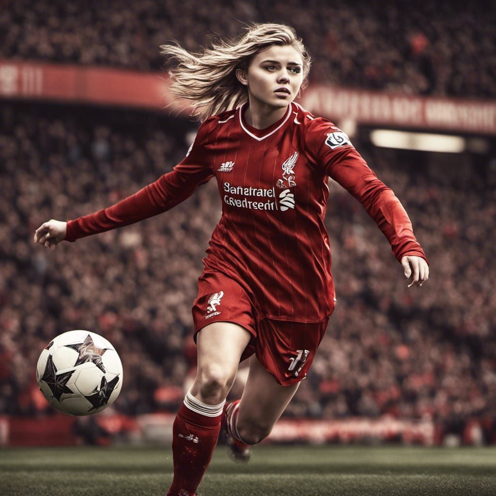 Chloe Moretz Scores for Liverpool: Hyperrealistic Football A...