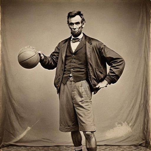 Abraham Lincoln as Hip Hop Teen, Sepia Photo