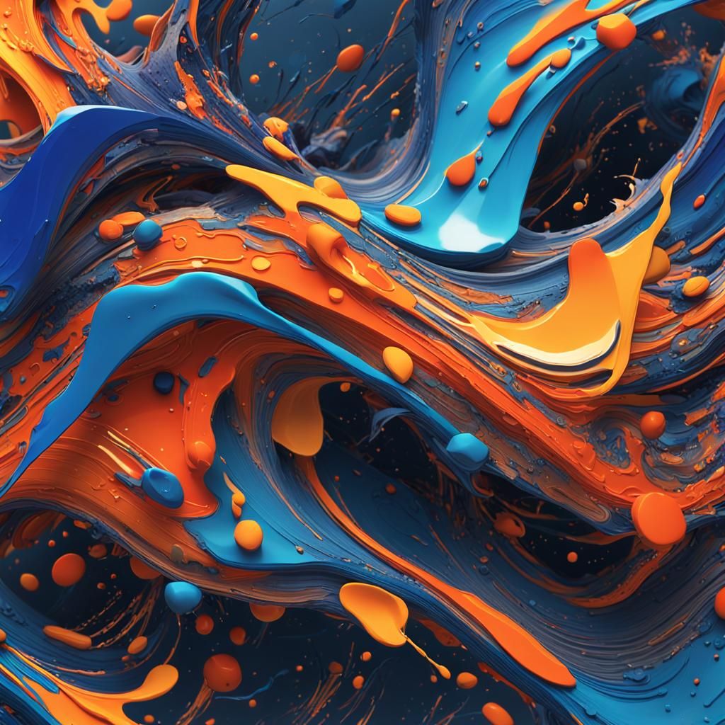 Abstract Expressionism in High-Poly 3D Art