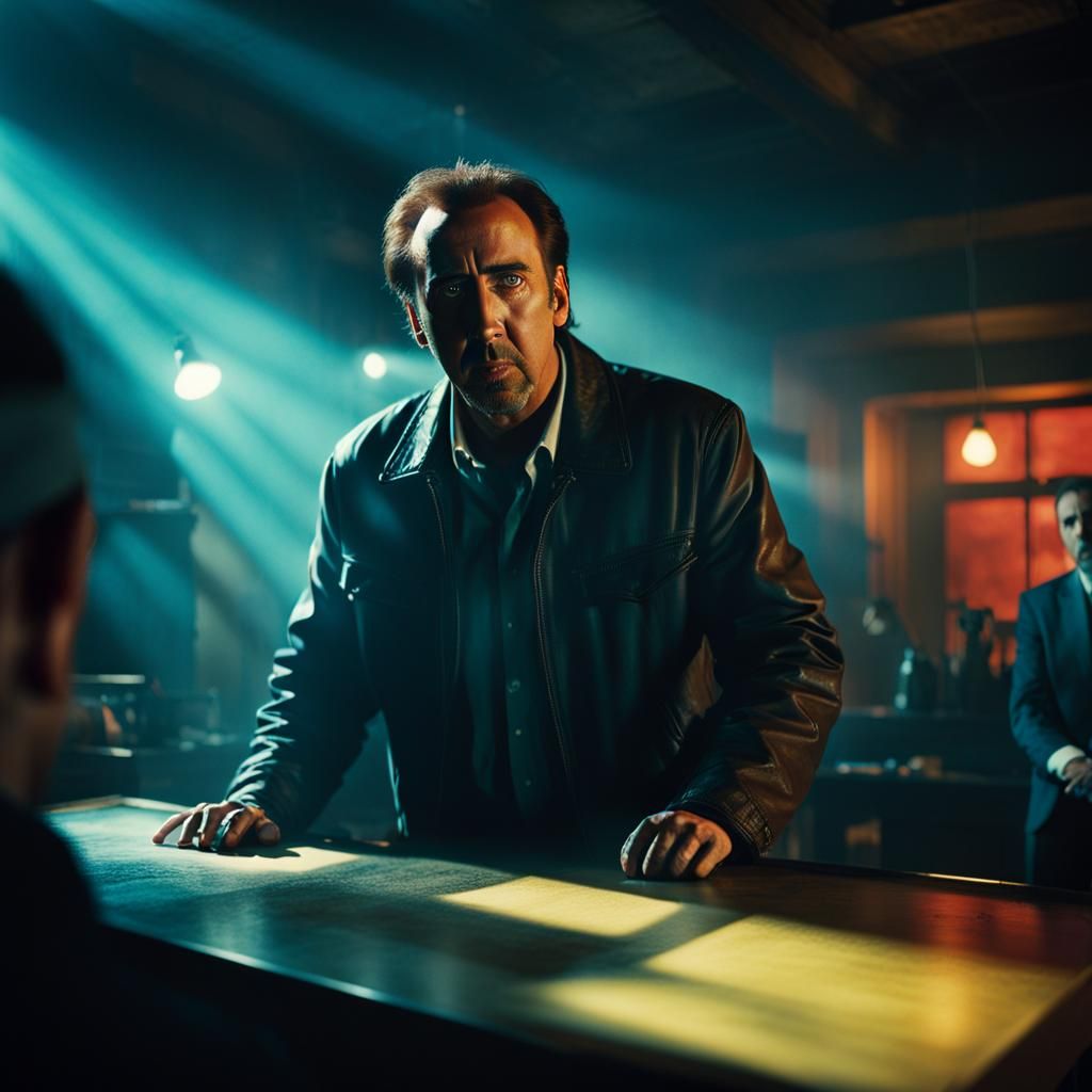 Nicolas Cage Cool Cinematic Film Still