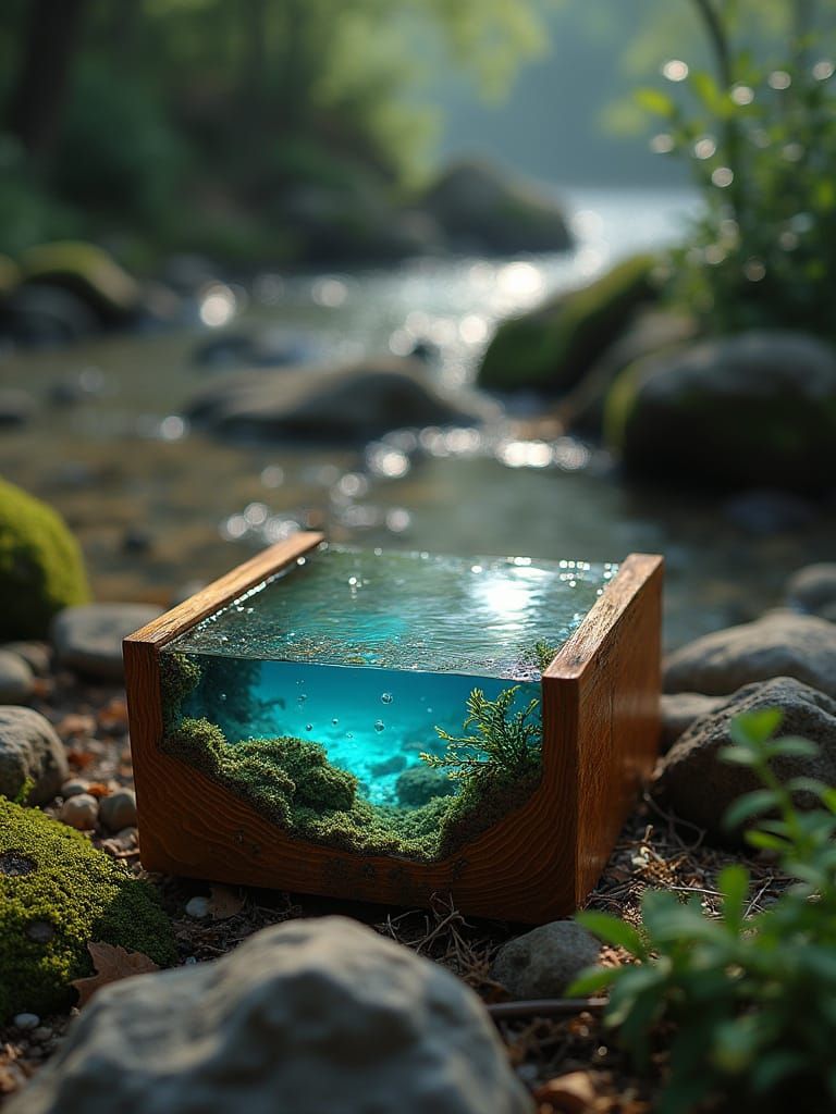 I'm Tiny With You in Cell-Laced Oceanic Resin