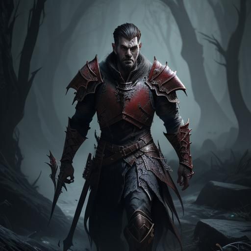 Young Blood Hunter Paladin in Detailed Matte Painting