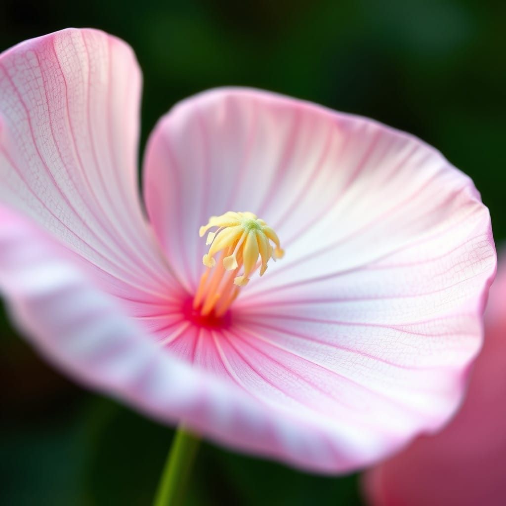 Delicate, Intricately Detailed Flower Petal