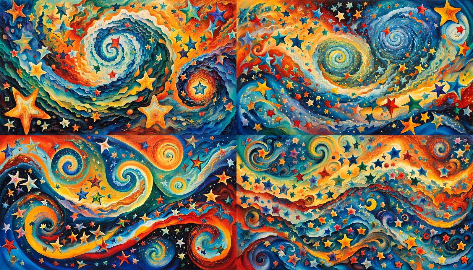 Iridescent Stars Formed from Cosmic Energy Whirlpools