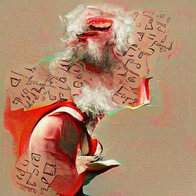 Confused Cartoon Santa with Upside Down Gift