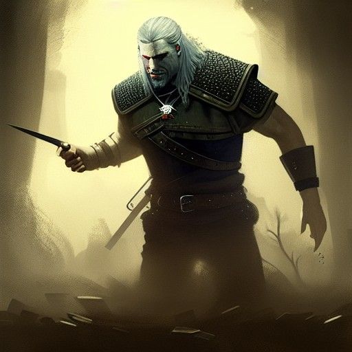 Sinister Witcher Portrait Inspired by Fantasy Art