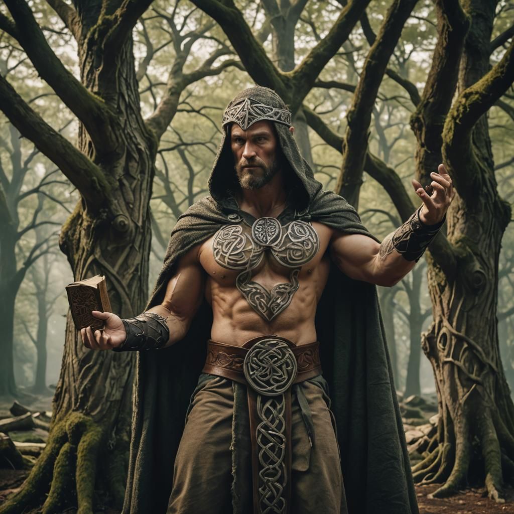 Druid with prayer book