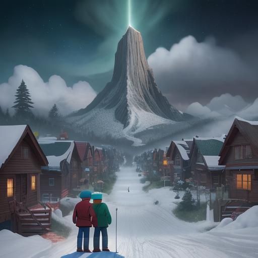 Kyle and Stan Kissing: South Park Fan Art