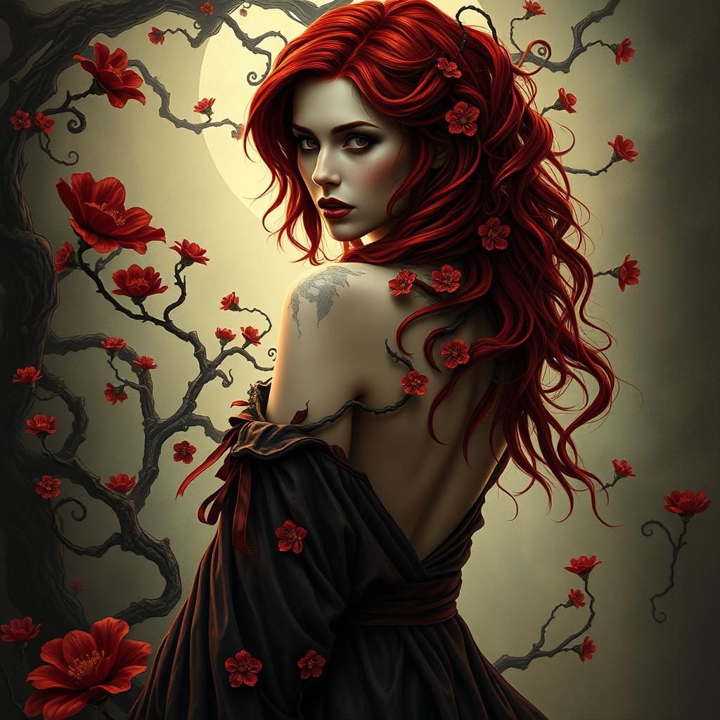 Gothic Persephone: Goddess of Spring in Dark Beauty