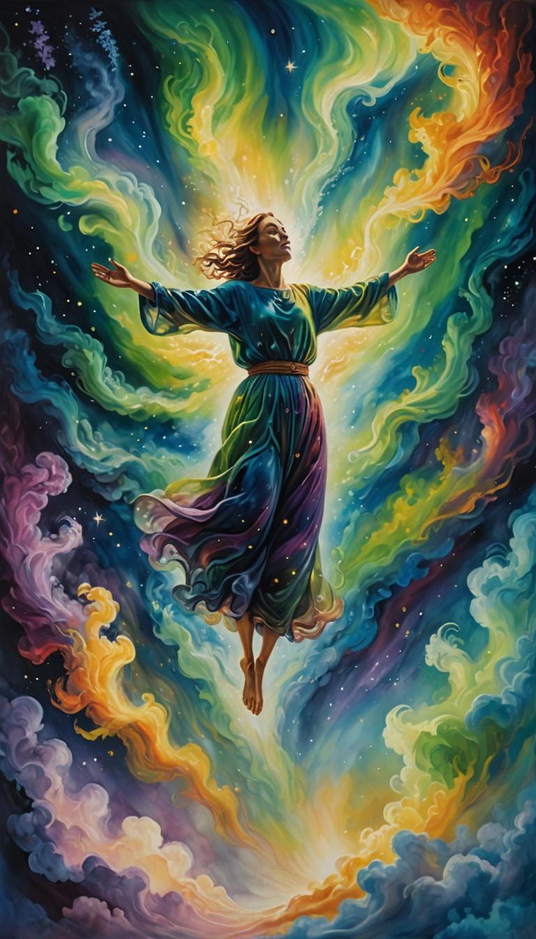 Astral Projection in Surrealist Digital Painting