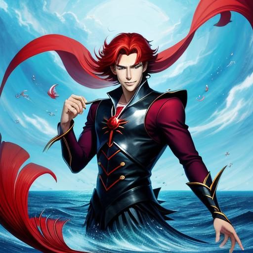Sebastian as Human in Anime Style