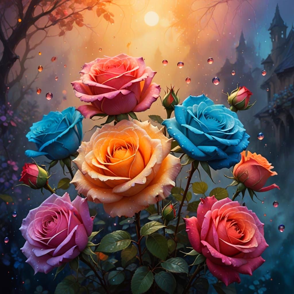 Surreal Fantasy Blooms in Vibrant Colors