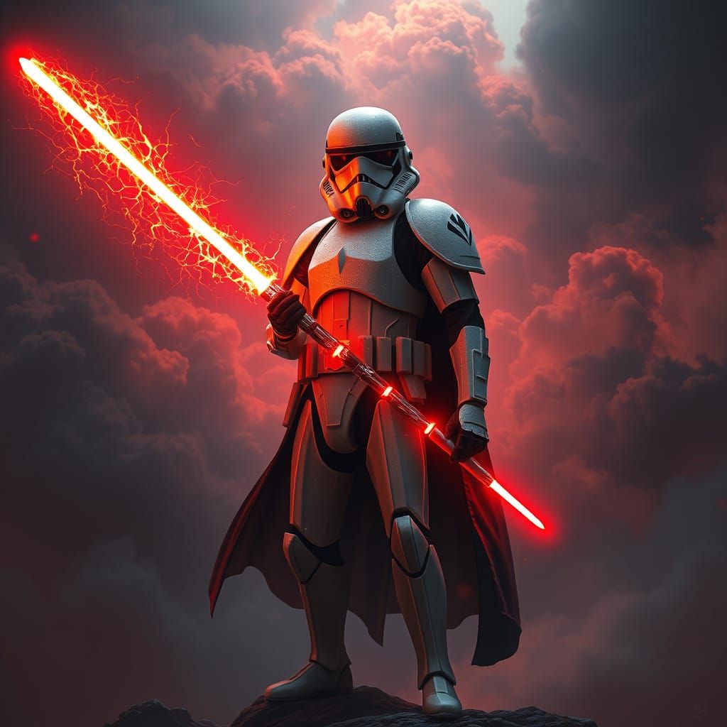 Stormtrooper of Death Unveils Unholy Light Saber in Cyberpun...