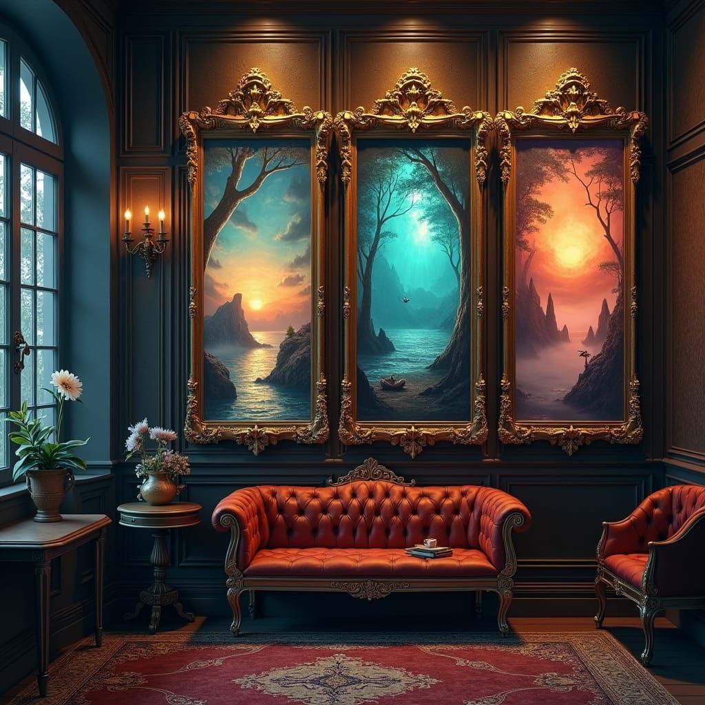 Mystical Bohemian Gallery Wall with Gaming Theme
