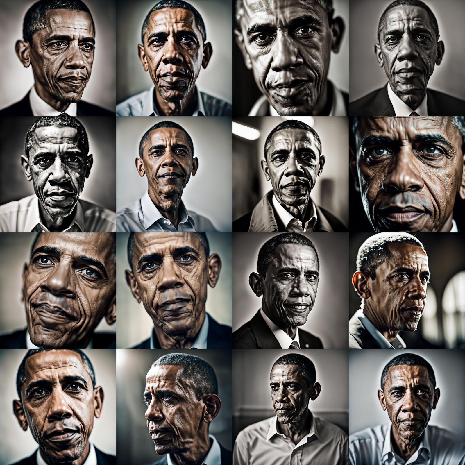 Barack Obama Portrait in Natural Lighting Style