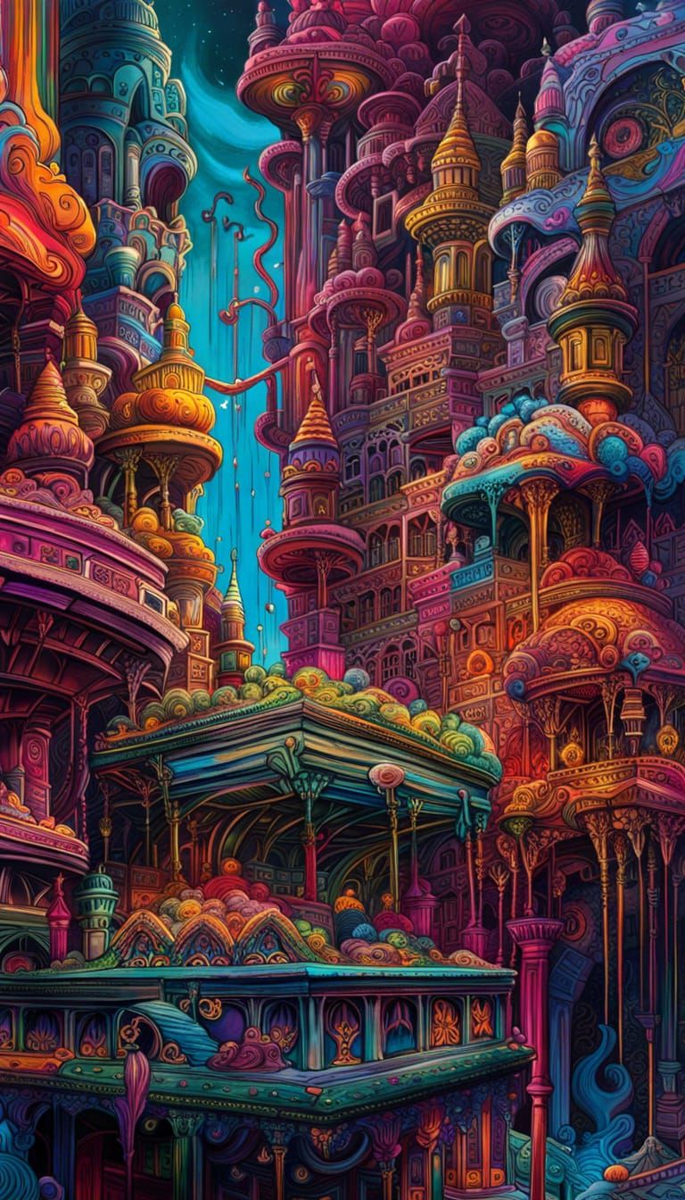 Fantastical Graffiti Art with Intricate Details