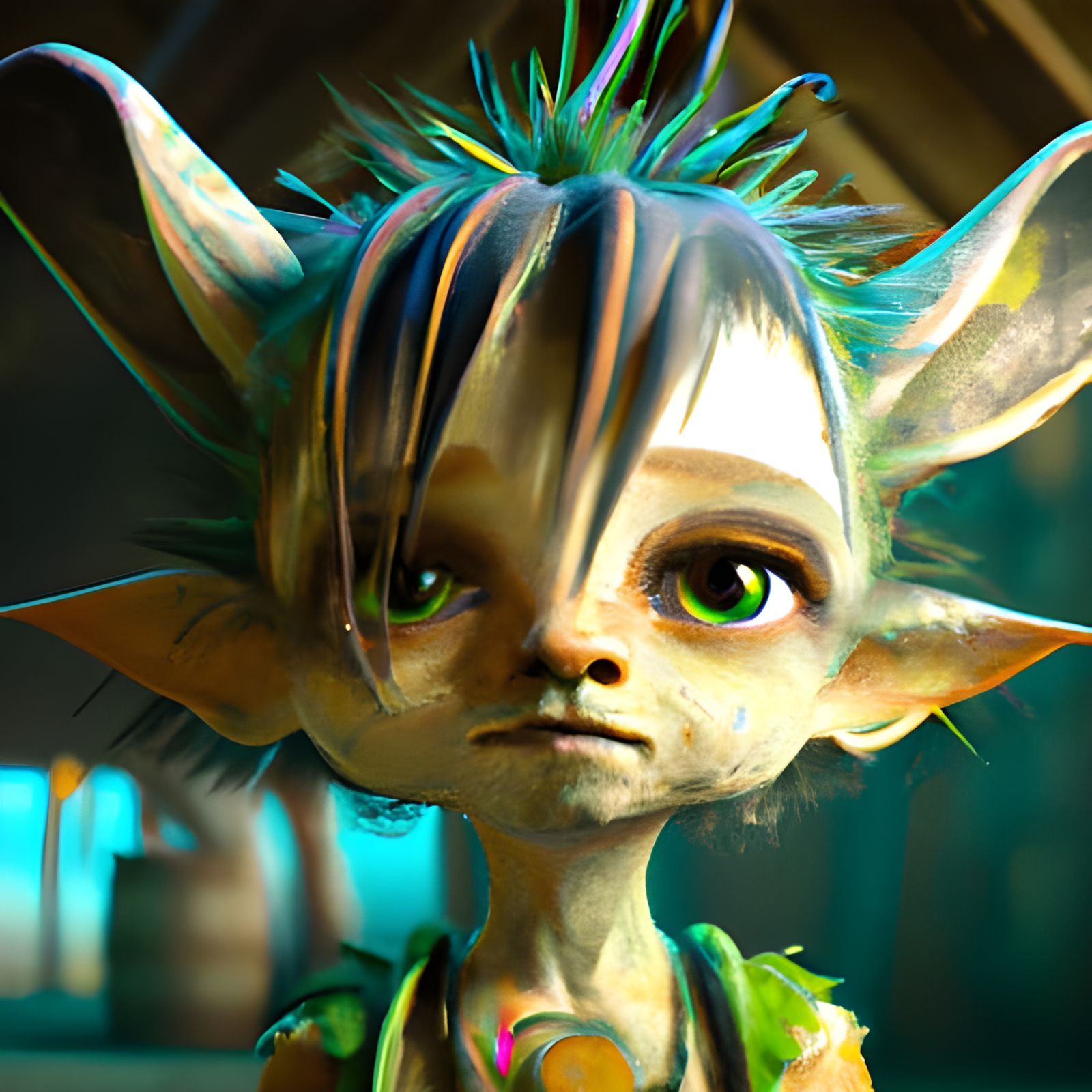 Adorable Chibi Portrait in Detailed Matte Painting Style