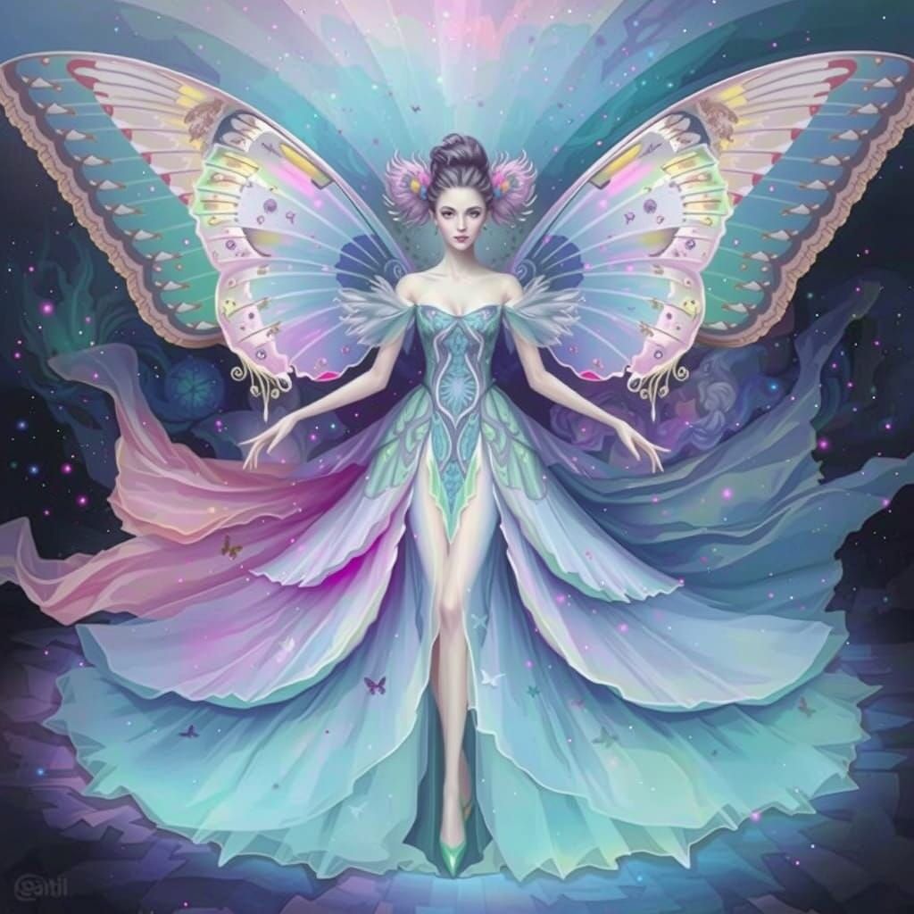 Ethereal Fashion Illustration in Dreamlike Style