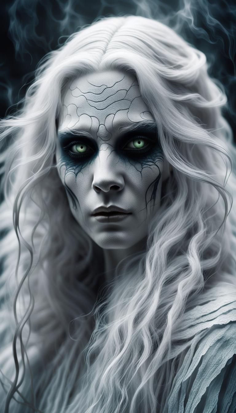 Ethereal Ghost in Mystical Realm: Hyperrealistic Cinematic A...