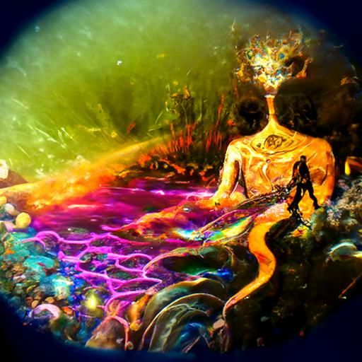 Holographic River of Souls Astral Illustration