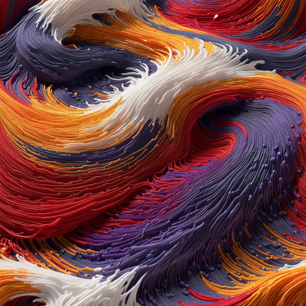 Mythical Creature Formed from Reflective Paint