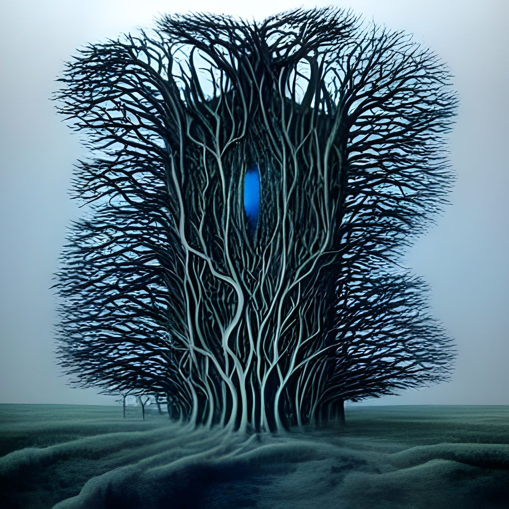 Surreal Building Metamorphosis in Dark Gothic Style