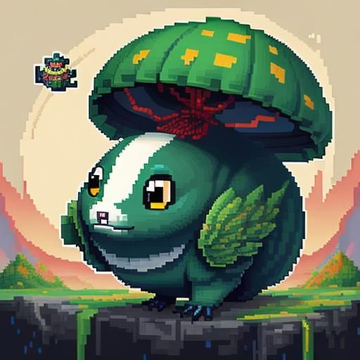 Charming Pixel Art of a Cute Creature